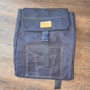 Jean Paul Gaultier Denim Backpack fold Over Flap